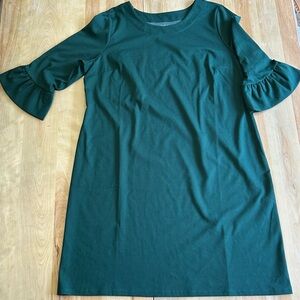Croft & Barrow Women’s Size XXL Bell Sleeve Pencil Dress Green Knee Length NWT